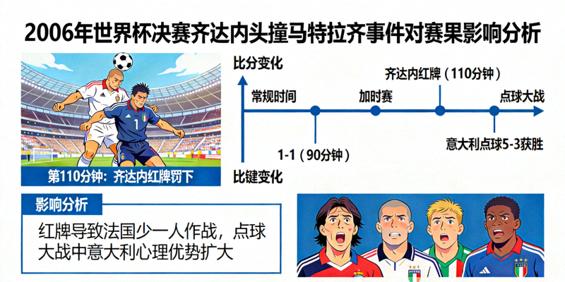 2006年世界杯决赛齐达内头撞马特拉齐事件对赛果影响分析
